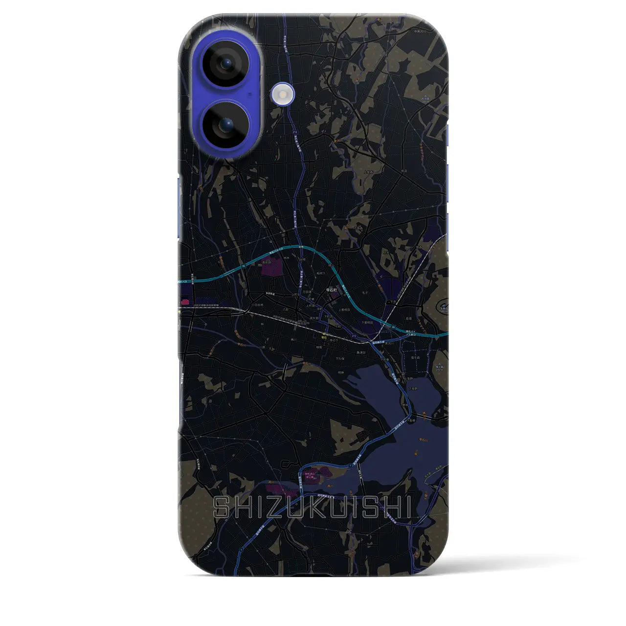 【雫石(岩手県)】地図柄iPhoneケース(バックカバータイプ)