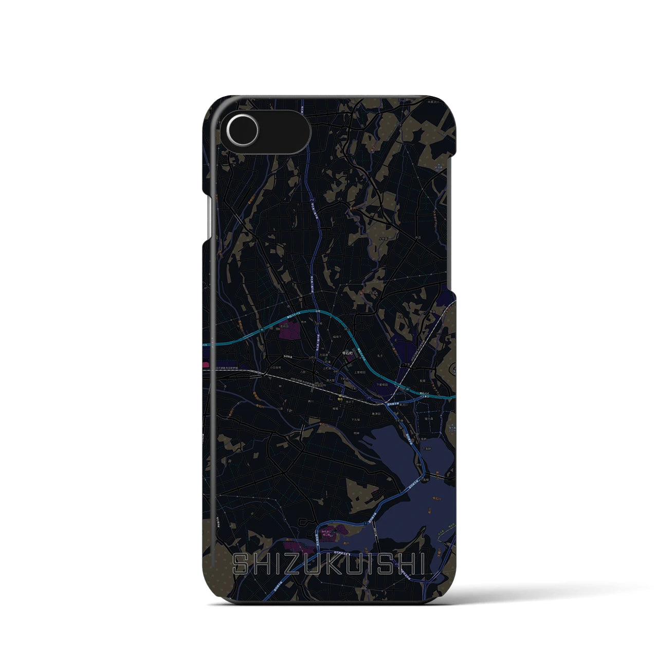 【雫石(岩手県)】地図柄iPhoneケース(バックカバータイプ)