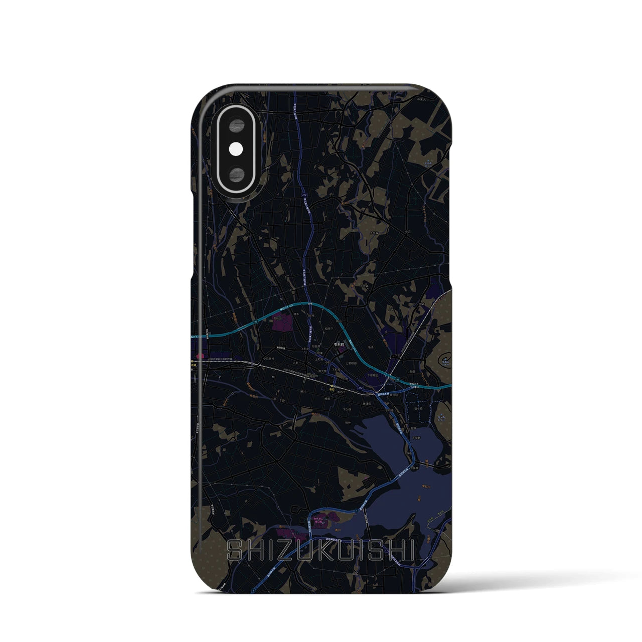 【雫石(岩手県)】地図柄iPhoneケース(バックカバータイプ)