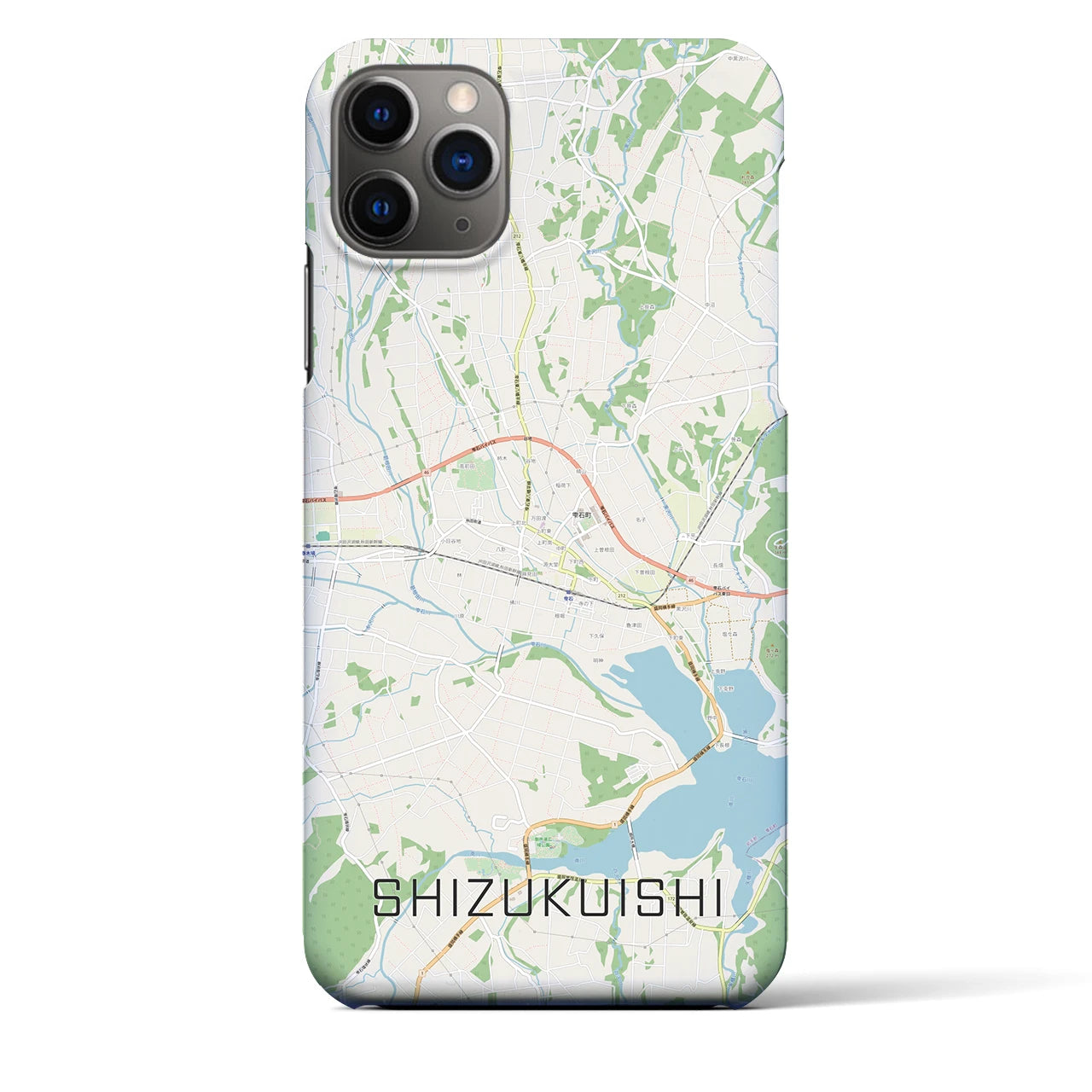 【雫石(岩手県)】地図柄iPhoneケース(バックカバータイプ)