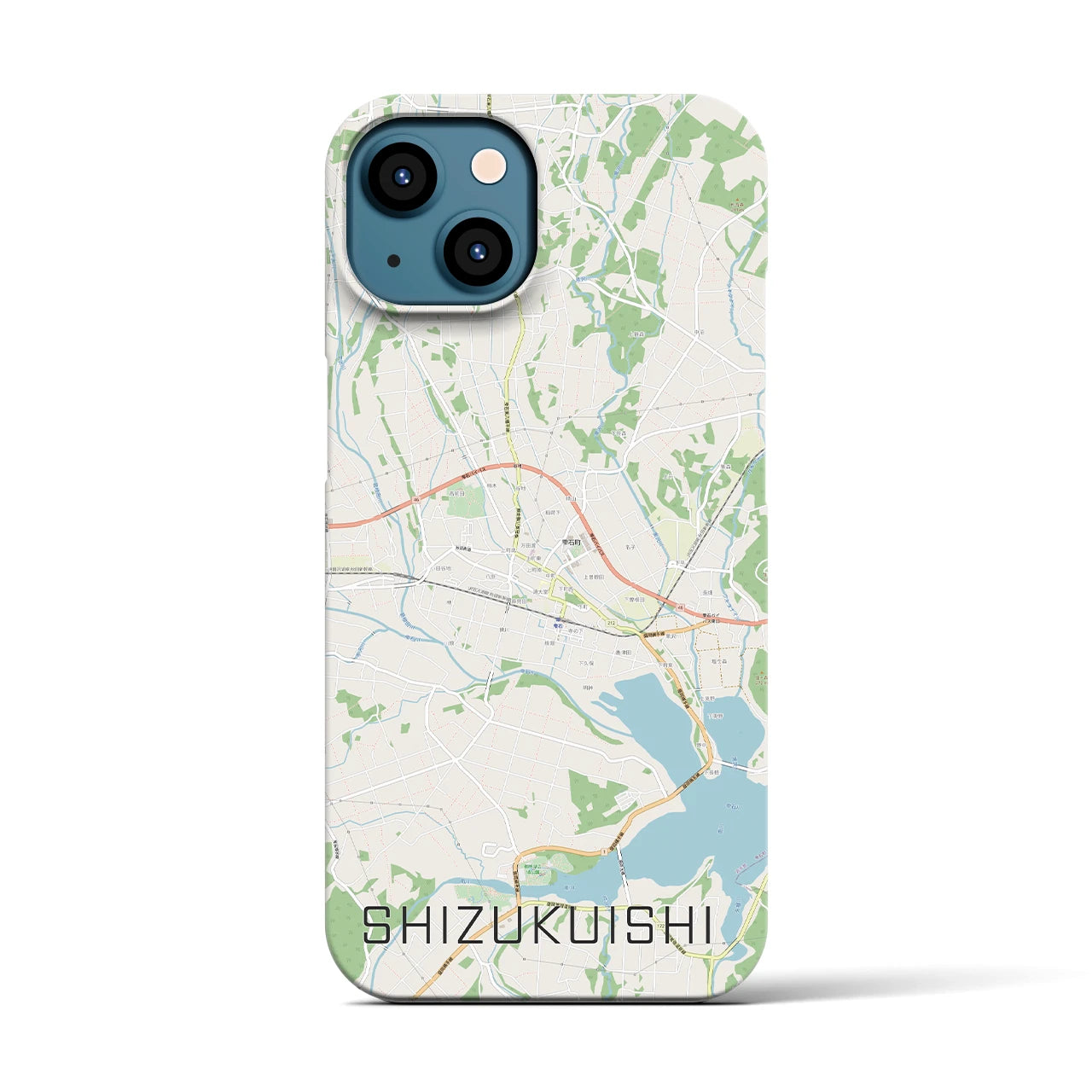 【雫石(岩手県)】地図柄iPhoneケース(バックカバータイプ)