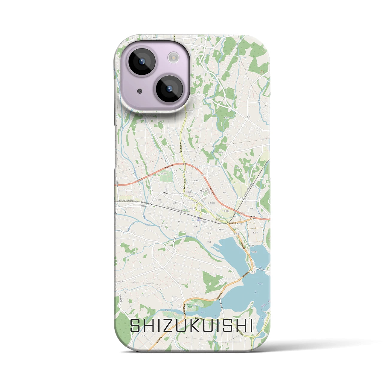 【雫石(岩手県)】地図柄iPhoneケース(バックカバータイプ)