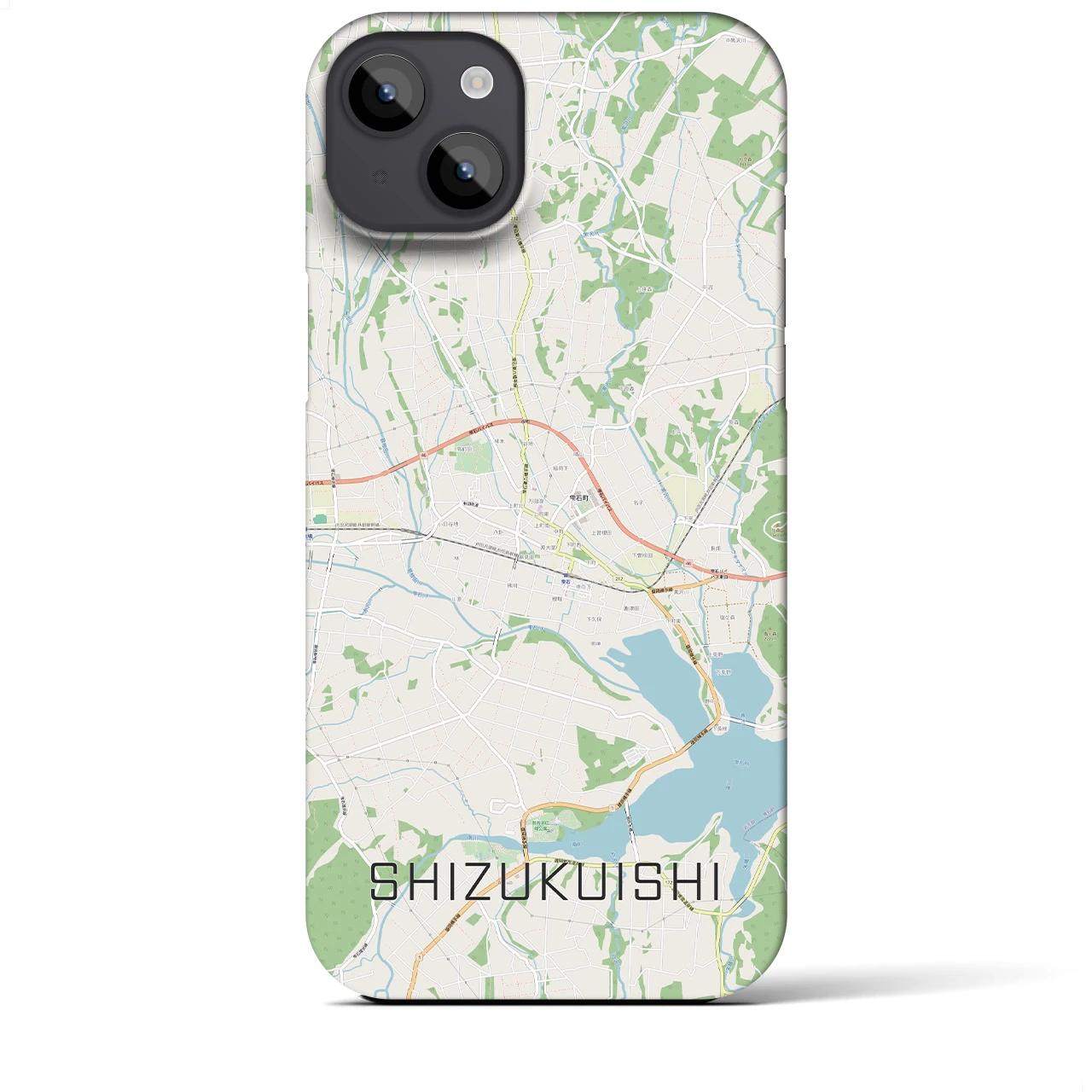 【雫石(岩手県)】地図柄iPhoneケース(バックカバータイプ)