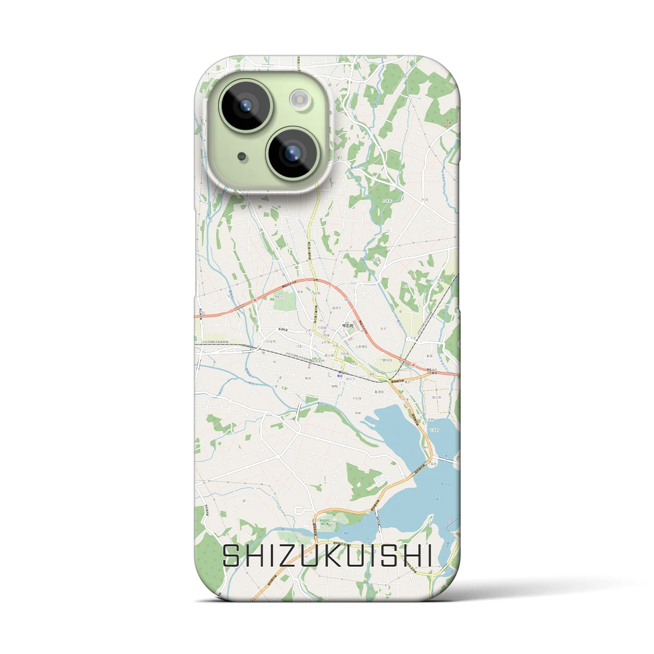 【雫石(岩手県)】地図柄iPhoneケース(バックカバータイプ)