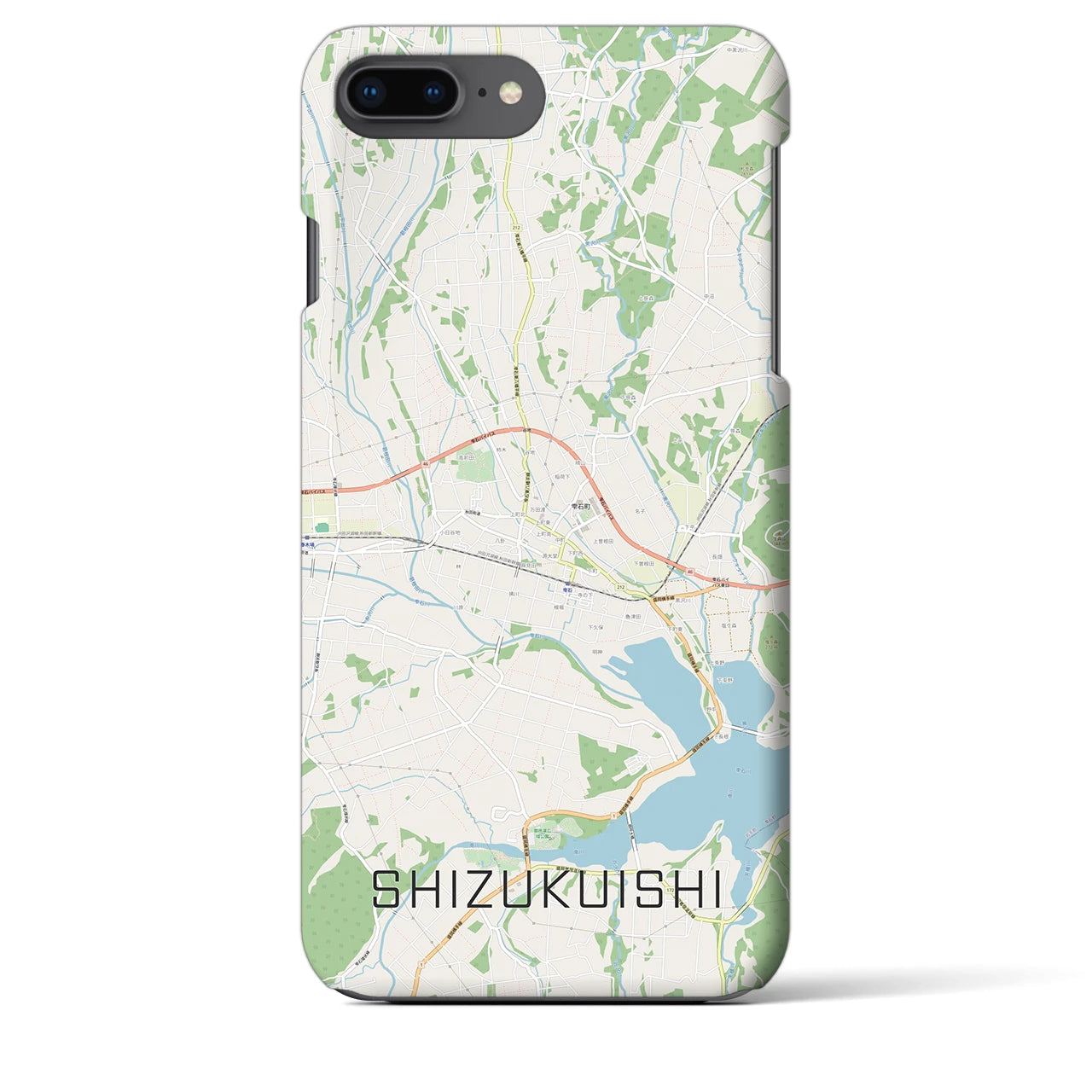 【雫石(岩手県)】地図柄iPhoneケース(バックカバータイプ)