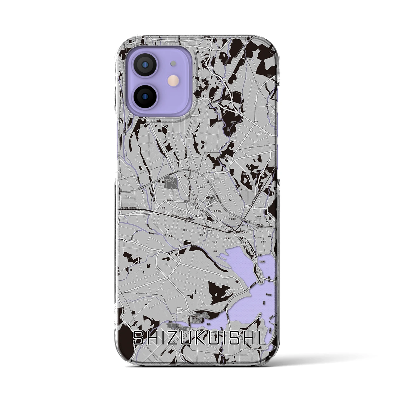 【雫石(岩手県)】地図柄iPhoneケース(クリアタイプ)