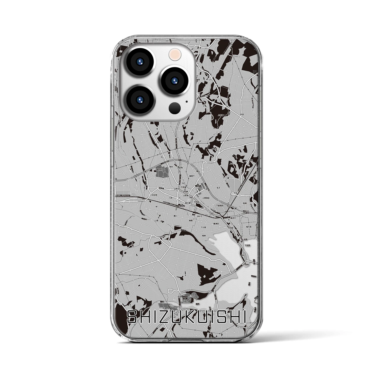 【雫石(岩手県)】地図柄iPhoneケース(クリアタイプ)