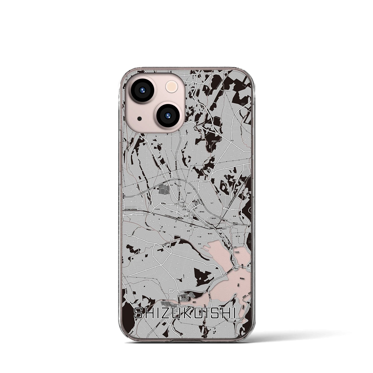 【雫石(岩手県)】地図柄iPhoneケース(クリアタイプ)