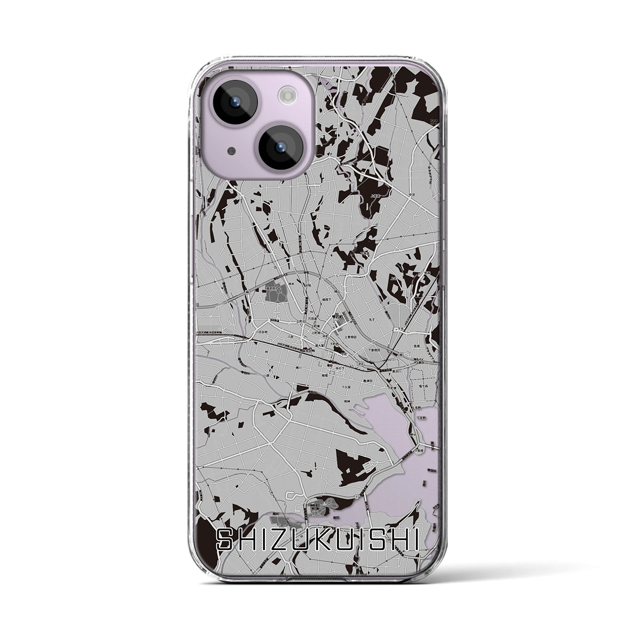 【雫石(岩手県)】地図柄iPhoneケース(クリアタイプ)