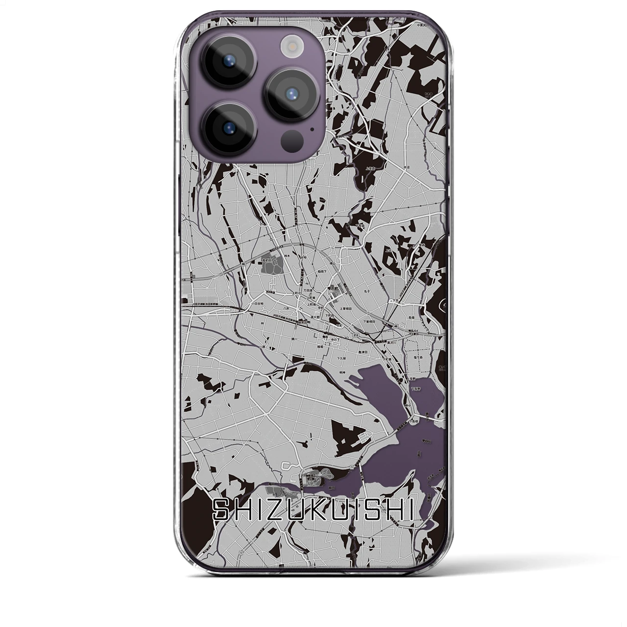 【雫石(岩手県)】地図柄iPhoneケース(クリアタイプ)