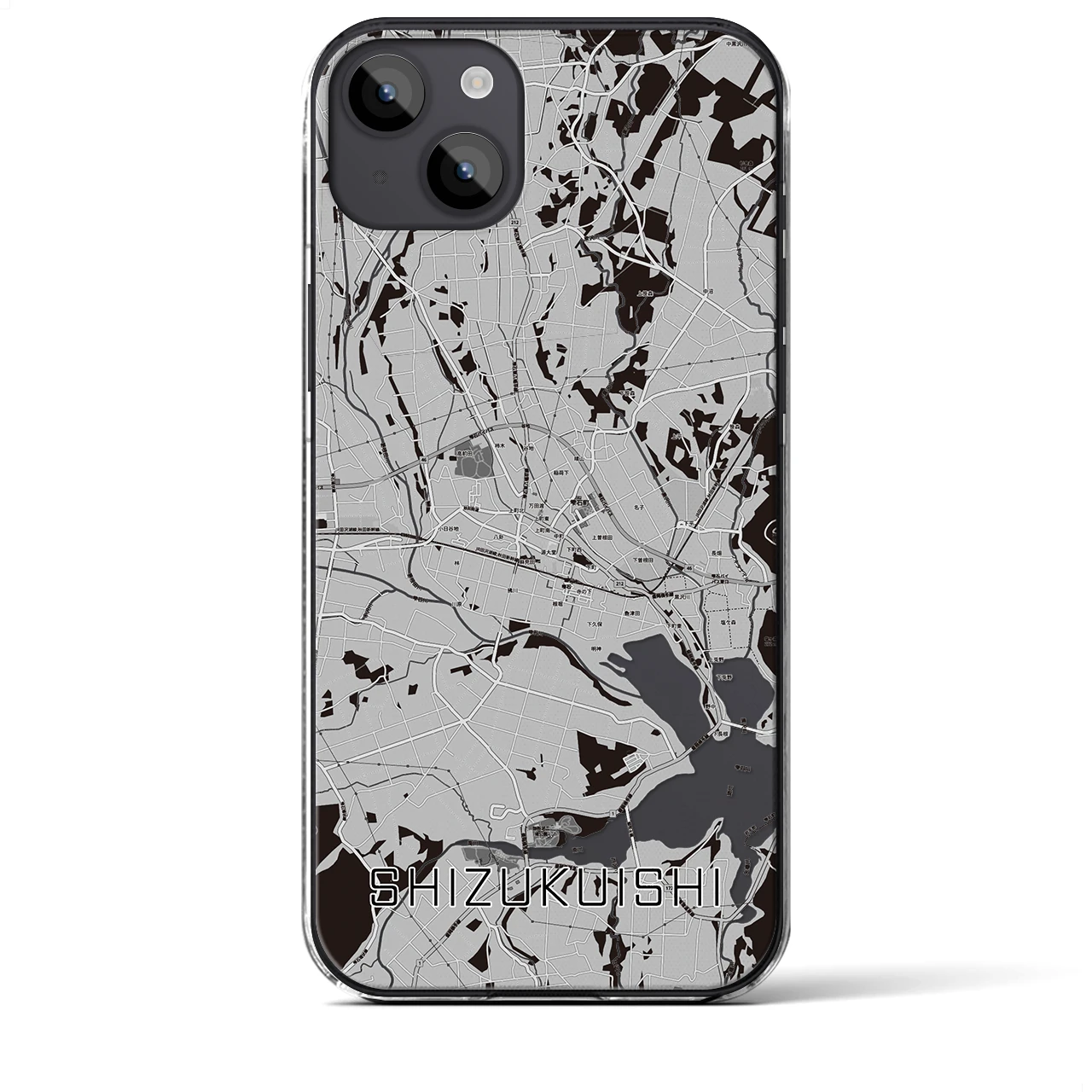 【雫石(岩手県)】地図柄iPhoneケース(クリアタイプ)