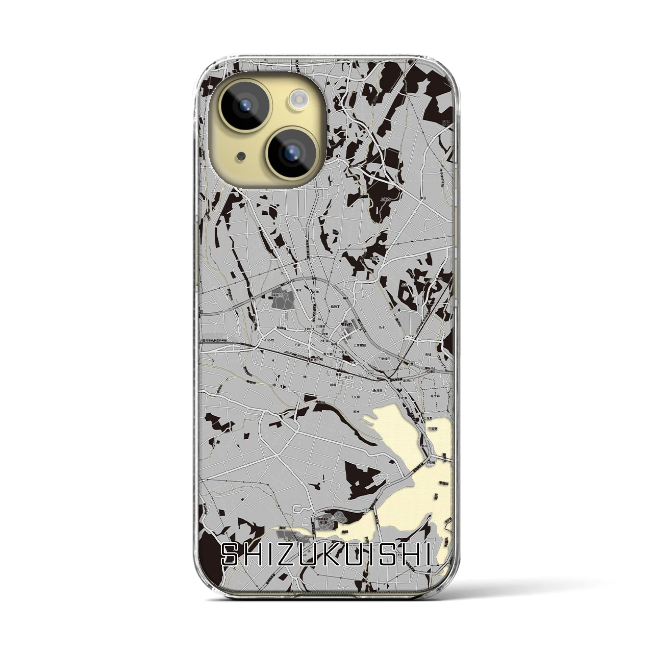 【雫石(岩手県)】地図柄iPhoneケース(クリアタイプ)