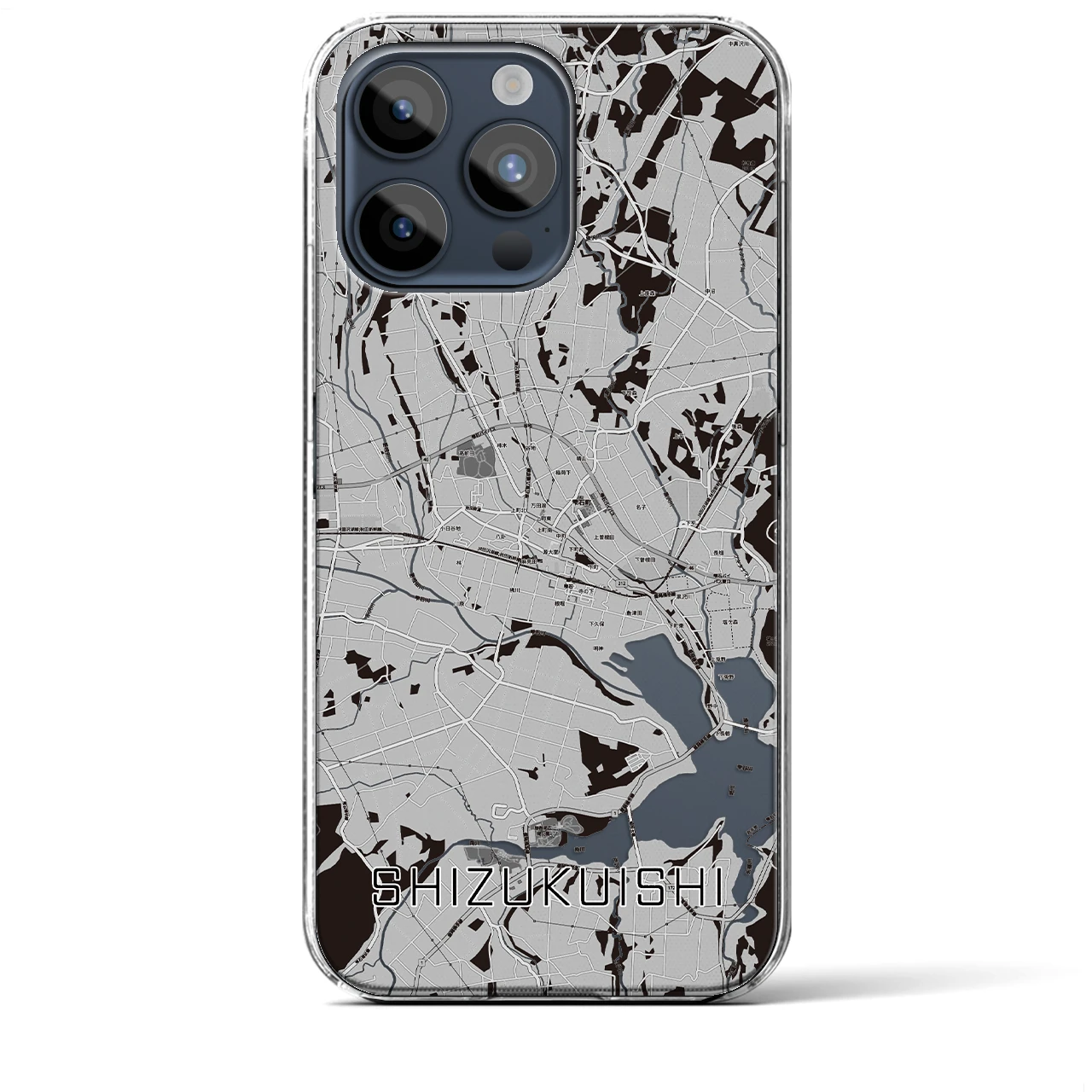 【雫石(岩手県)】地図柄iPhoneケース(クリアタイプ)