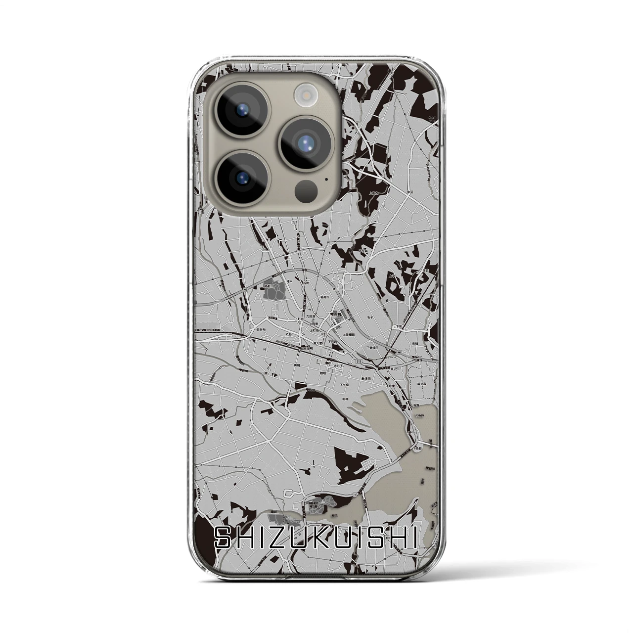 【雫石(岩手県)】地図柄iPhoneケース(クリアタイプ)