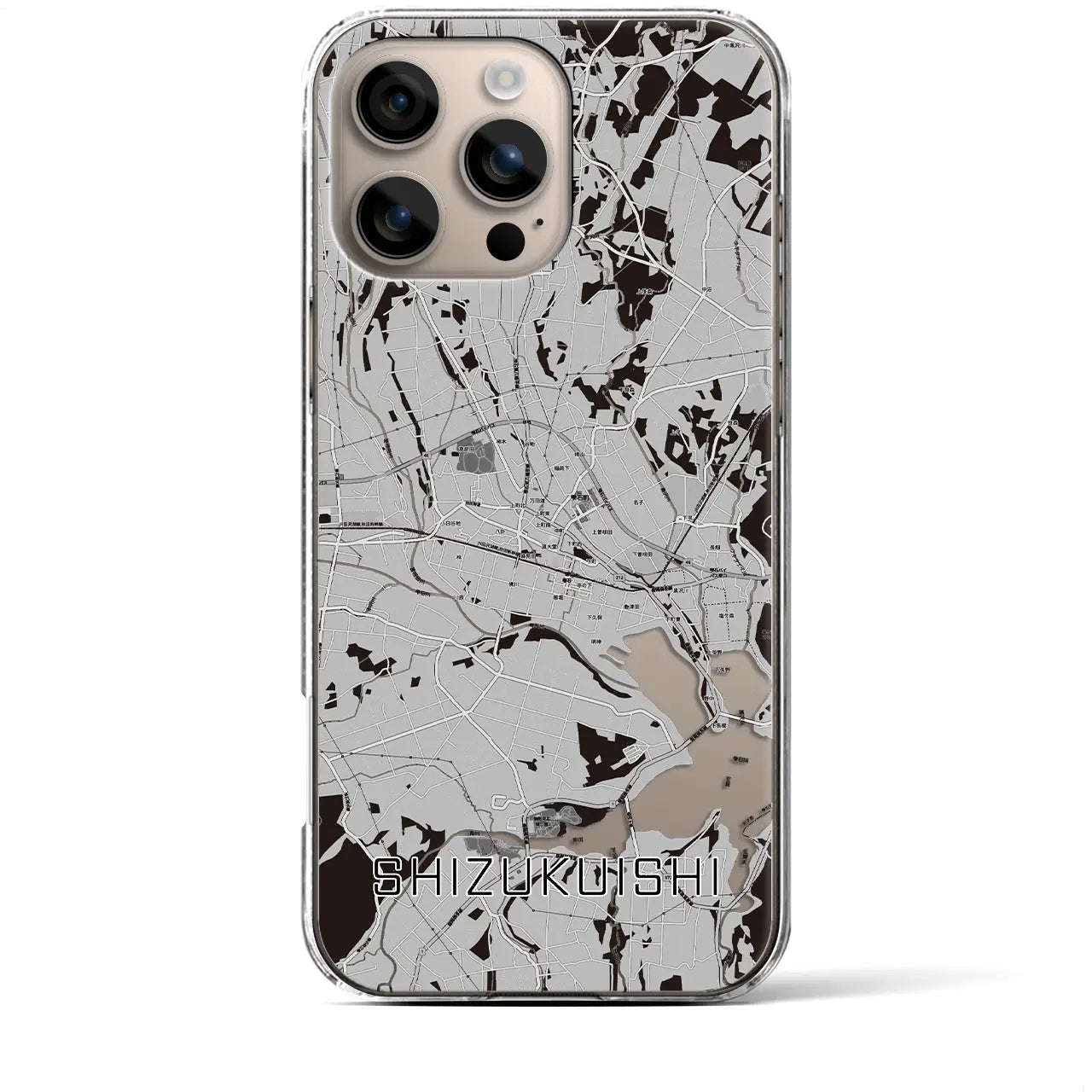 【雫石(岩手県)】地図柄iPhoneケース(クリアタイプ)