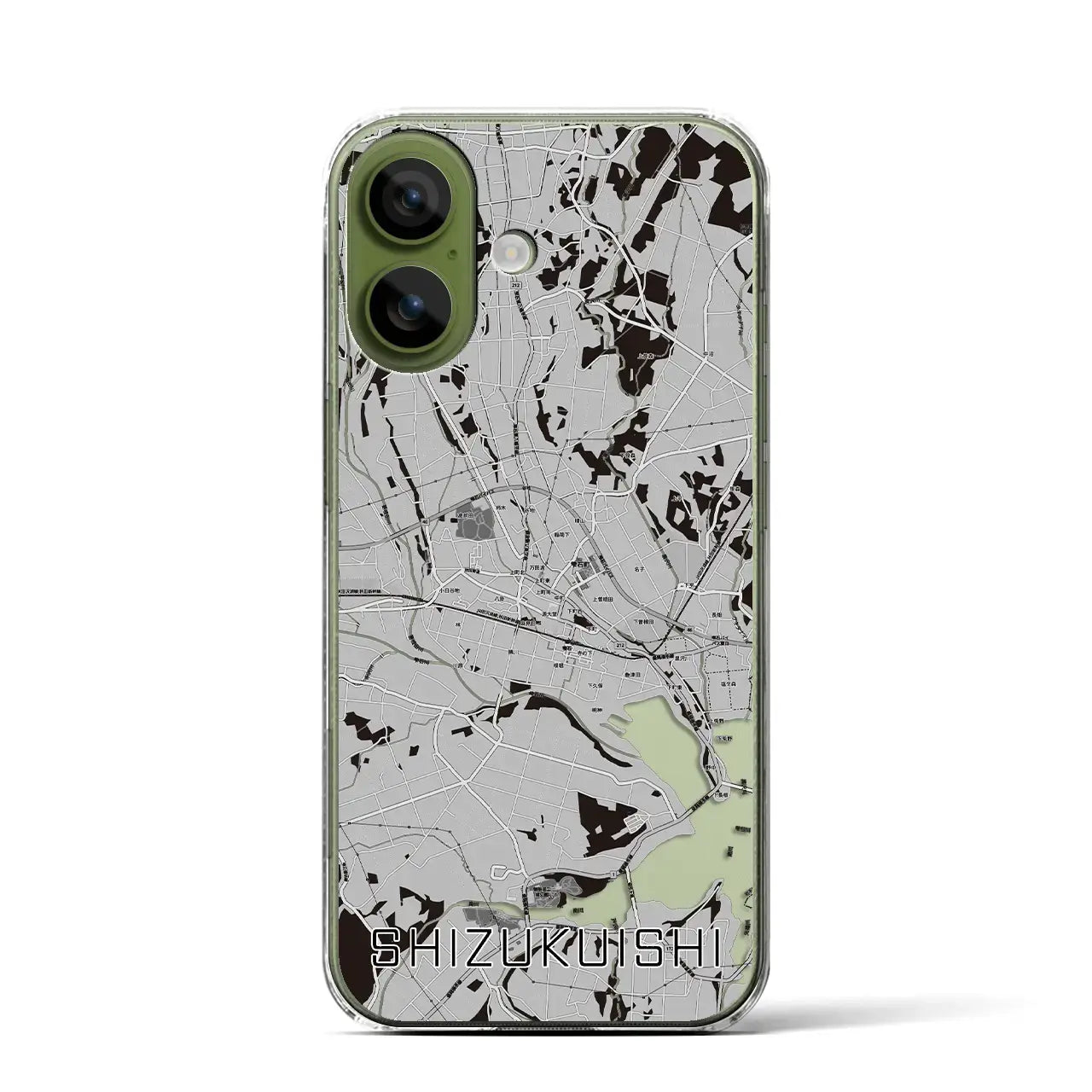 【雫石(岩手県)】地図柄iPhoneケース(クリアタイプ)モノトーン・iPhone 17 Pro Max 用