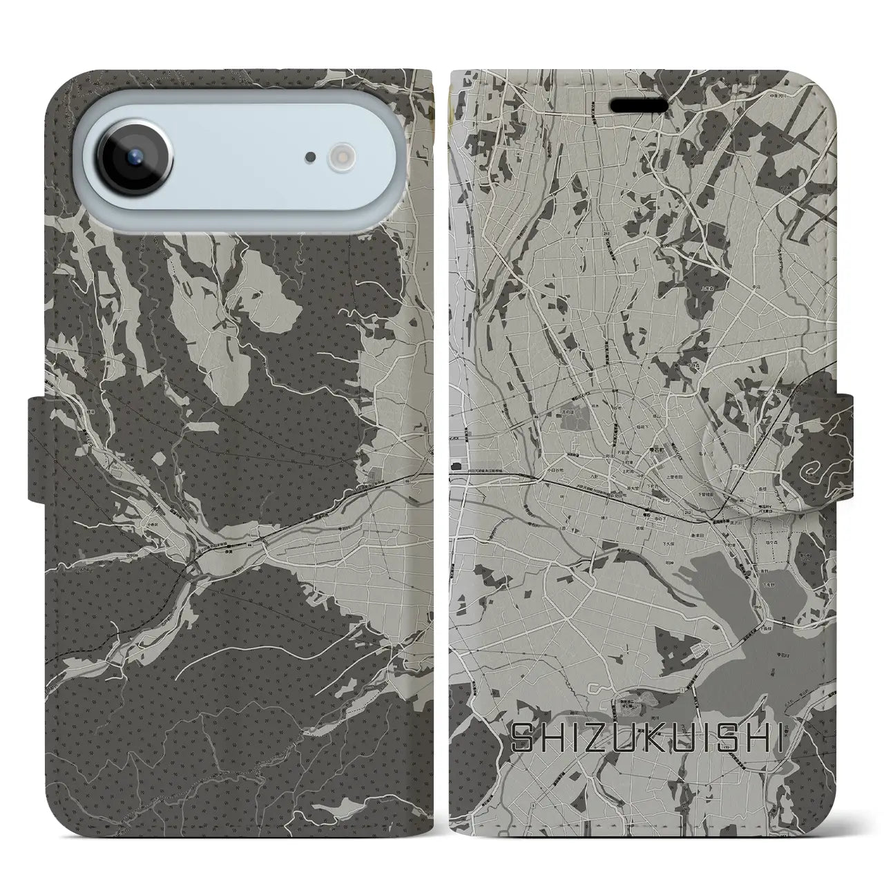 【雫石(岩手県)】地図柄iPhoneケース(手帳タイプ)