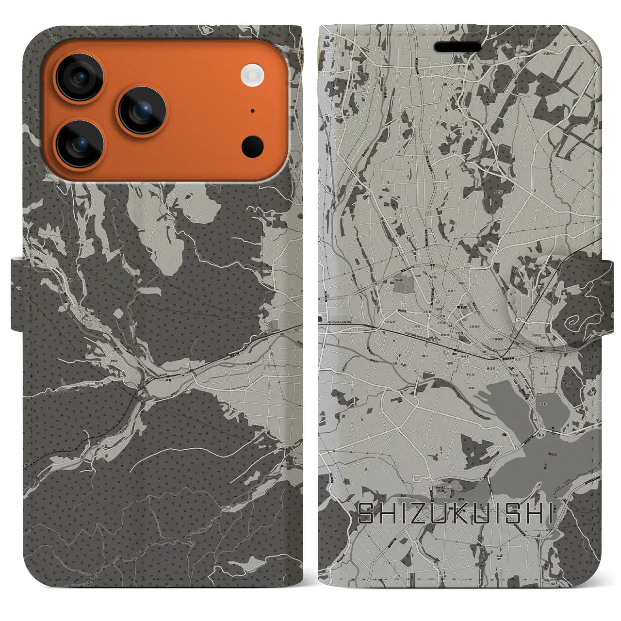 【雫石(岩手県)】地図柄iPhoneケース(手帳タイプ)