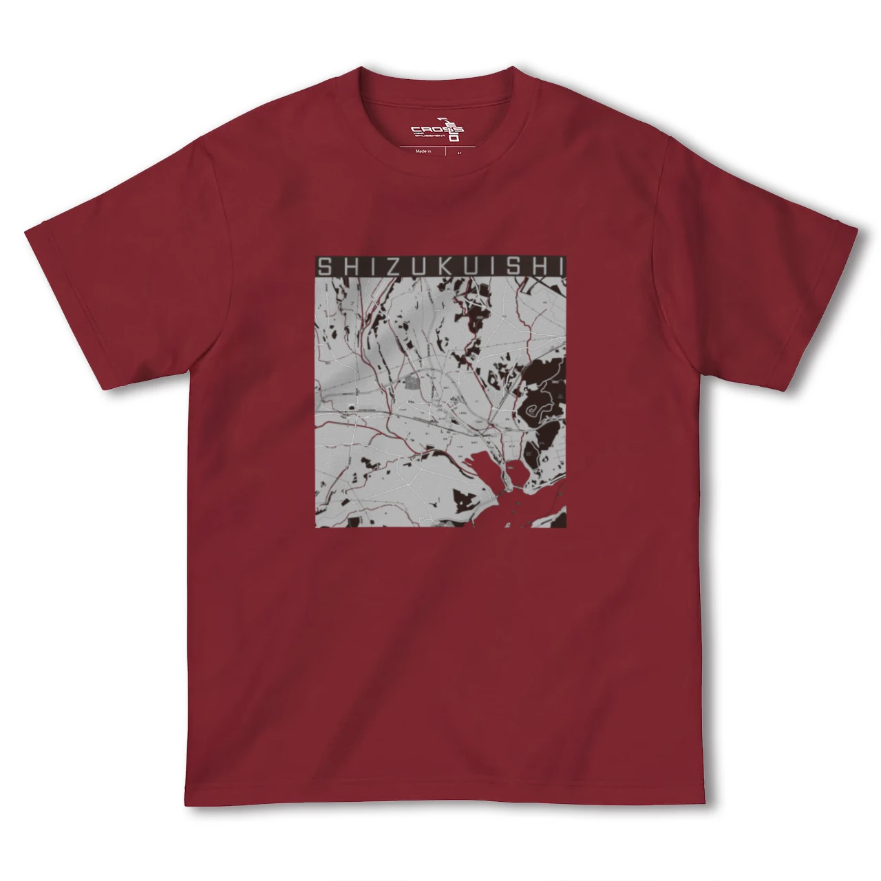 【雫石(岩手県)】地図柄ヘビーウェイトTシャツ