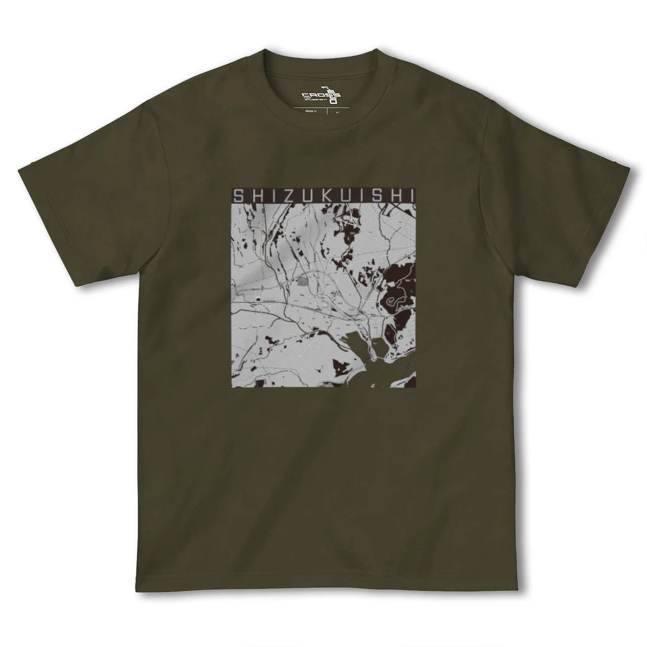 【雫石(岩手県)】地図柄ヘビーウェイトTシャツ