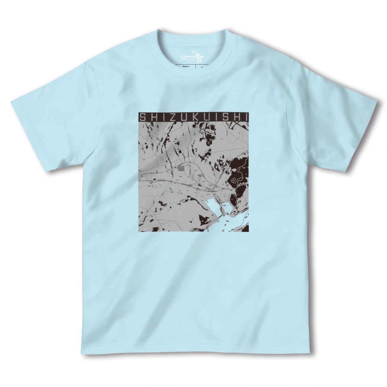 【雫石(岩手県)】地図柄ヘビーウェイトTシャツ