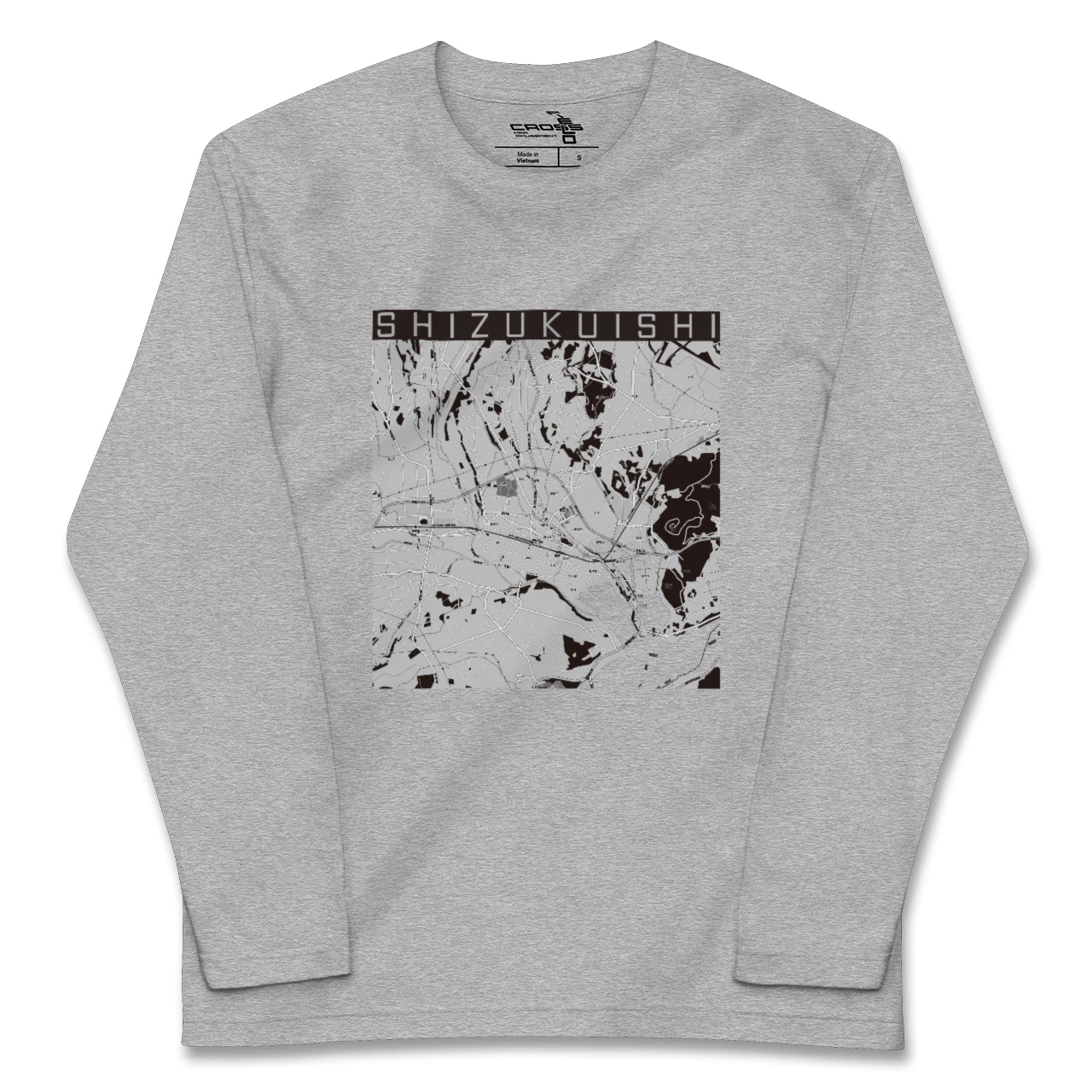 【雫石(岩手県)】地図柄ロングスリーブTシャツ