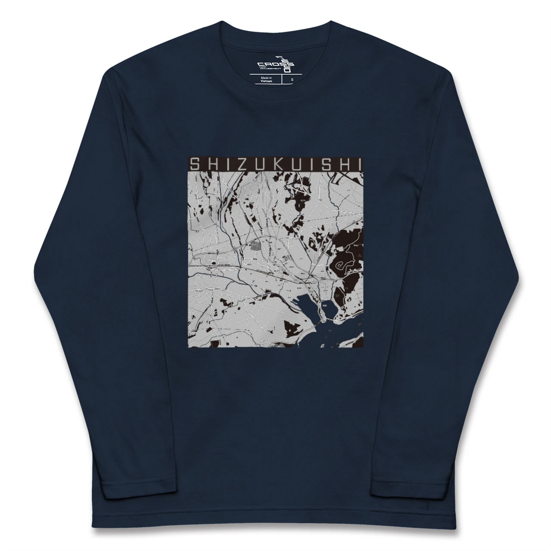 【雫石(岩手県)】地図柄ロングスリーブTシャツ