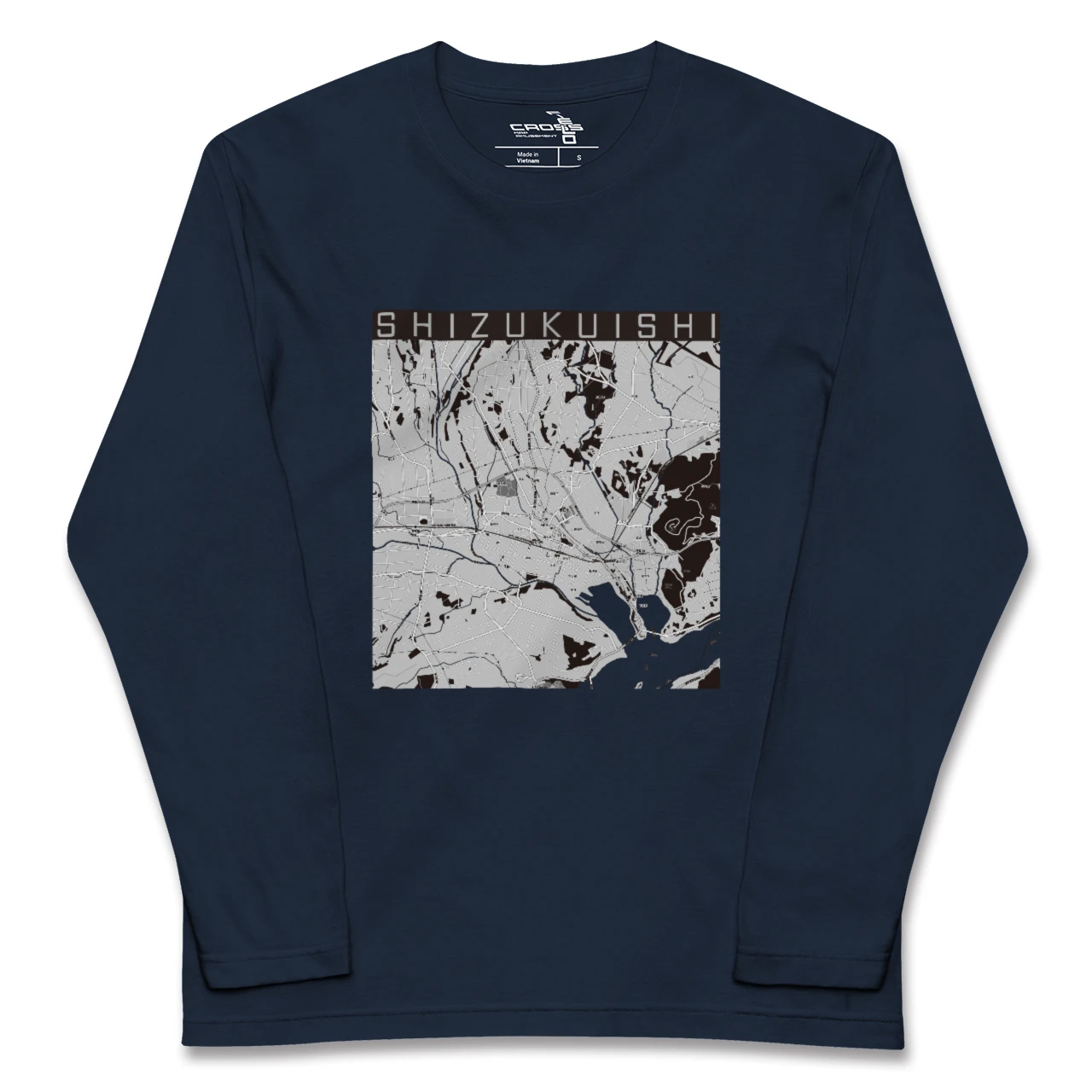 【雫石(岩手県)】地図柄ロングスリーブTシャツ