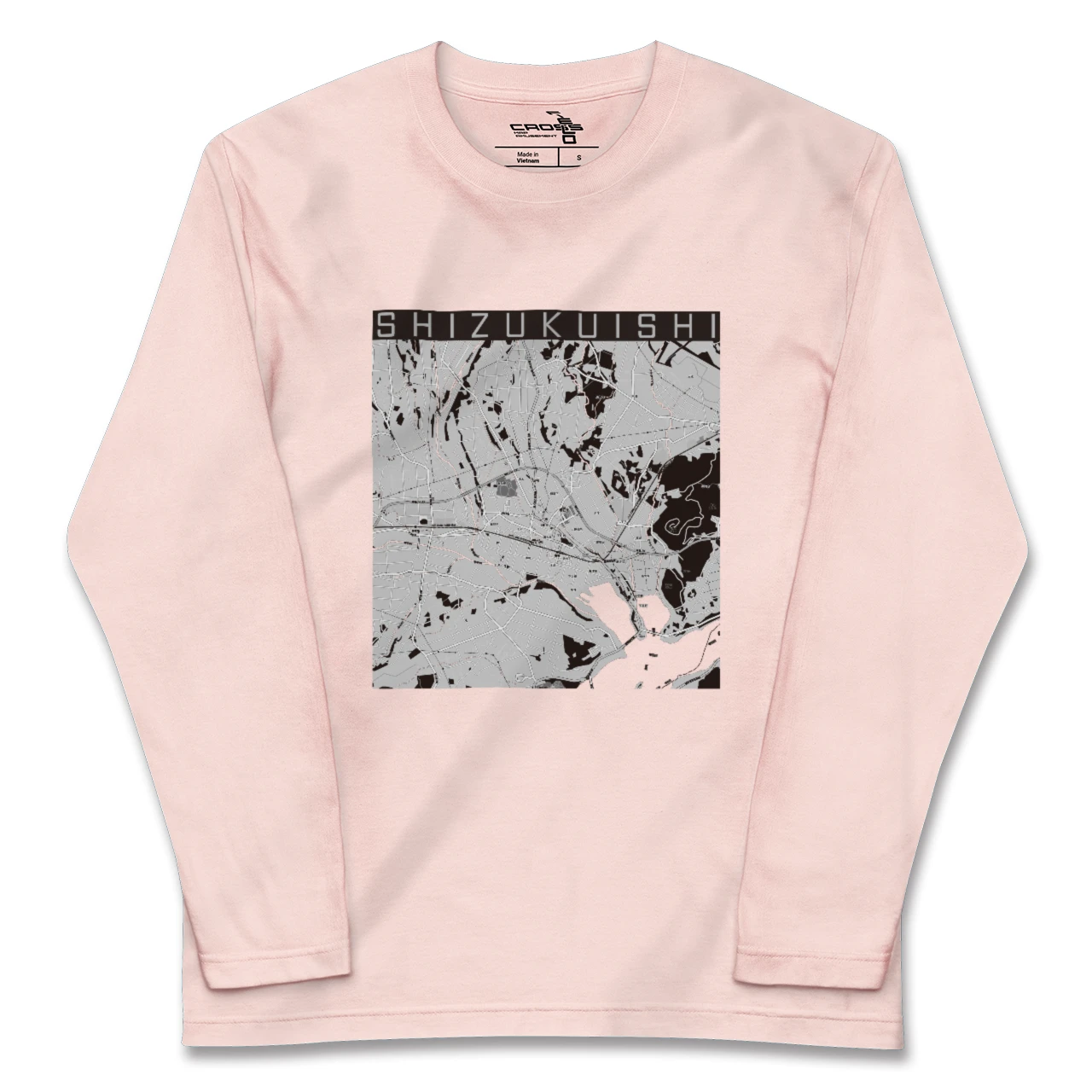 【雫石(岩手県)】地図柄ロングスリーブTシャツ