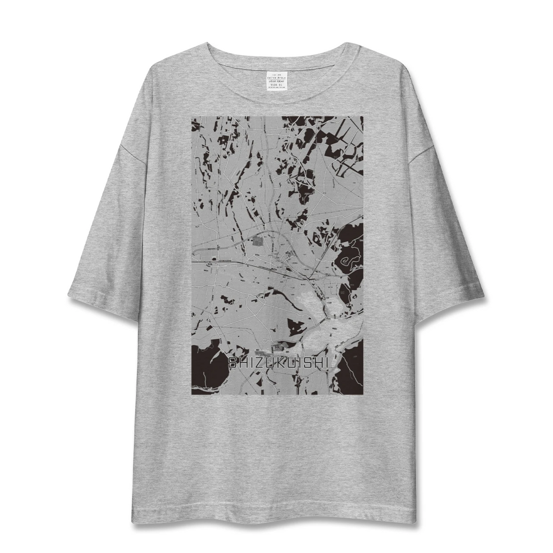 【雫石(岩手県)】地図柄ビッグシルエットTシャツ