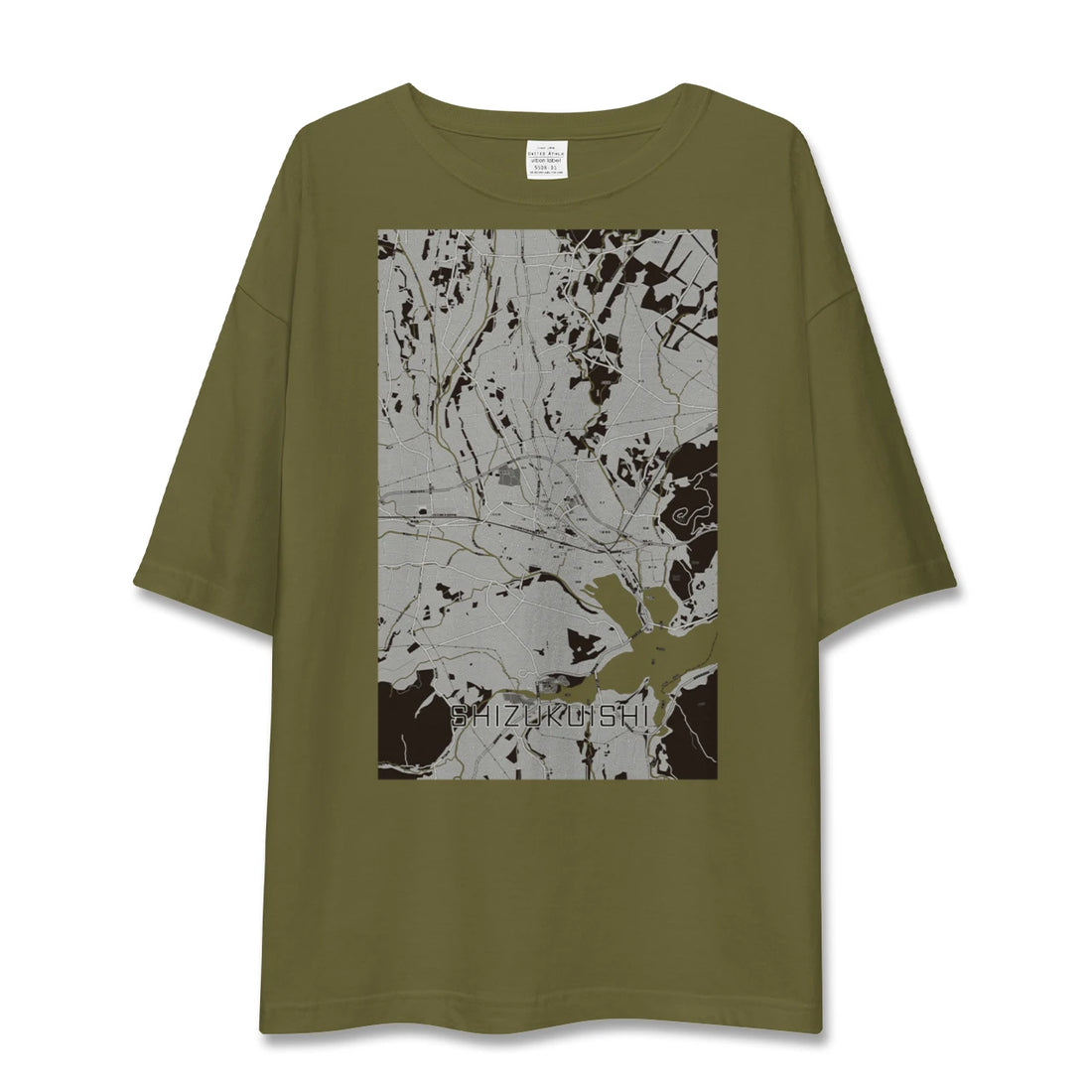 【雫石(岩手県)】地図柄ビッグシルエットTシャツ