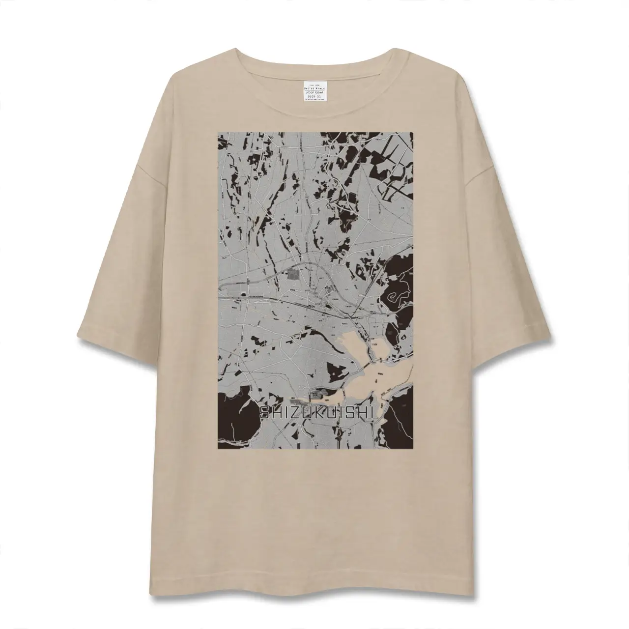 【雫石(岩手県)】地図柄ビッグシルエットTシャツ