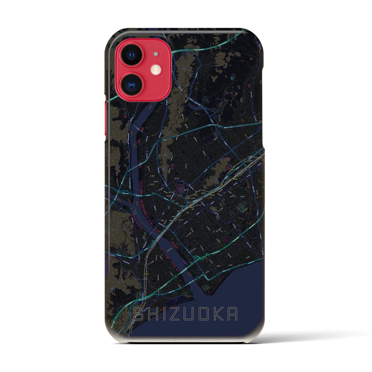 【静岡(静岡県)】地図柄iPhoneケース(バックカバータイプ)