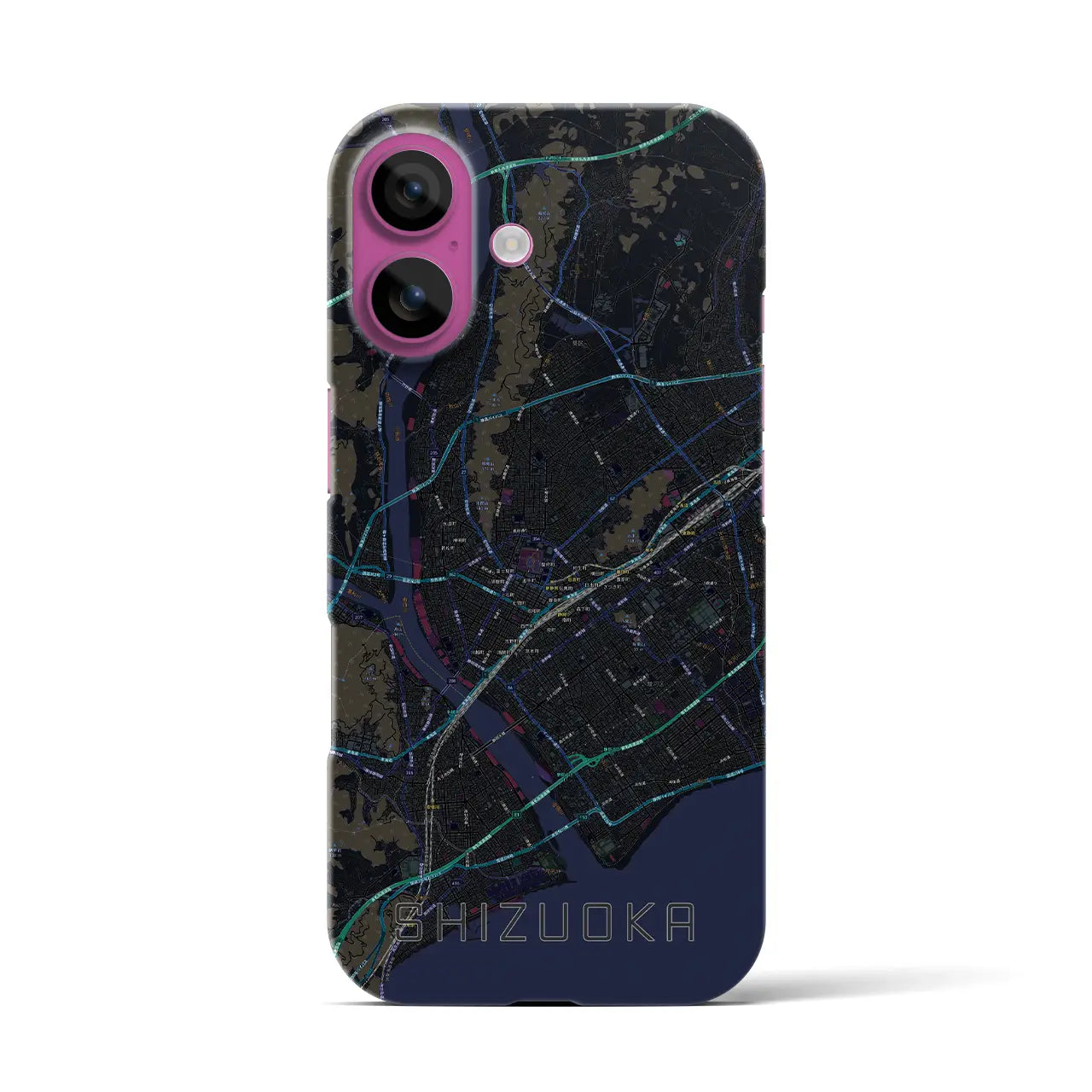 【静岡(静岡県)】地図柄iPhoneケース(バックカバータイプ)