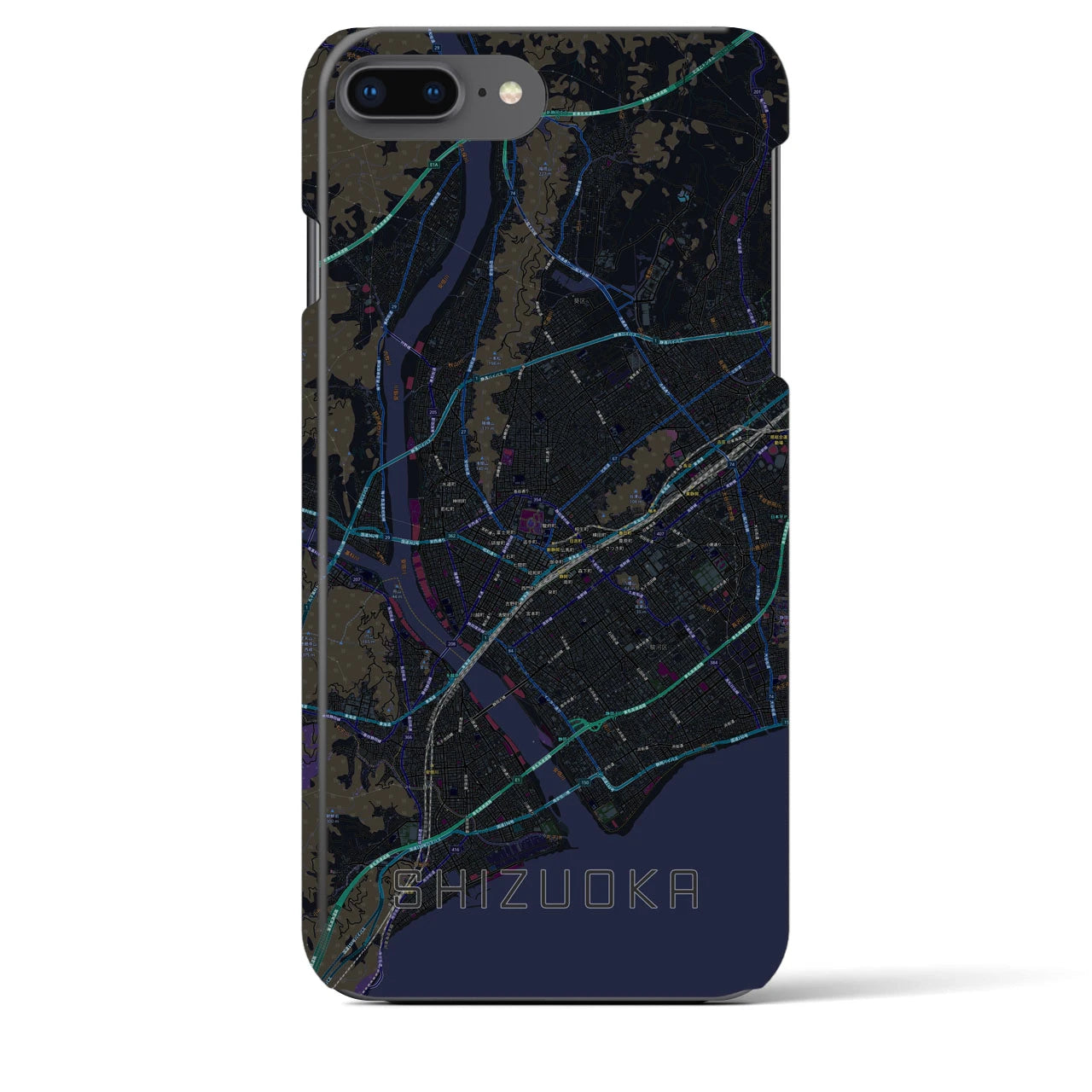 【静岡(静岡県)】地図柄iPhoneケース(バックカバータイプ)