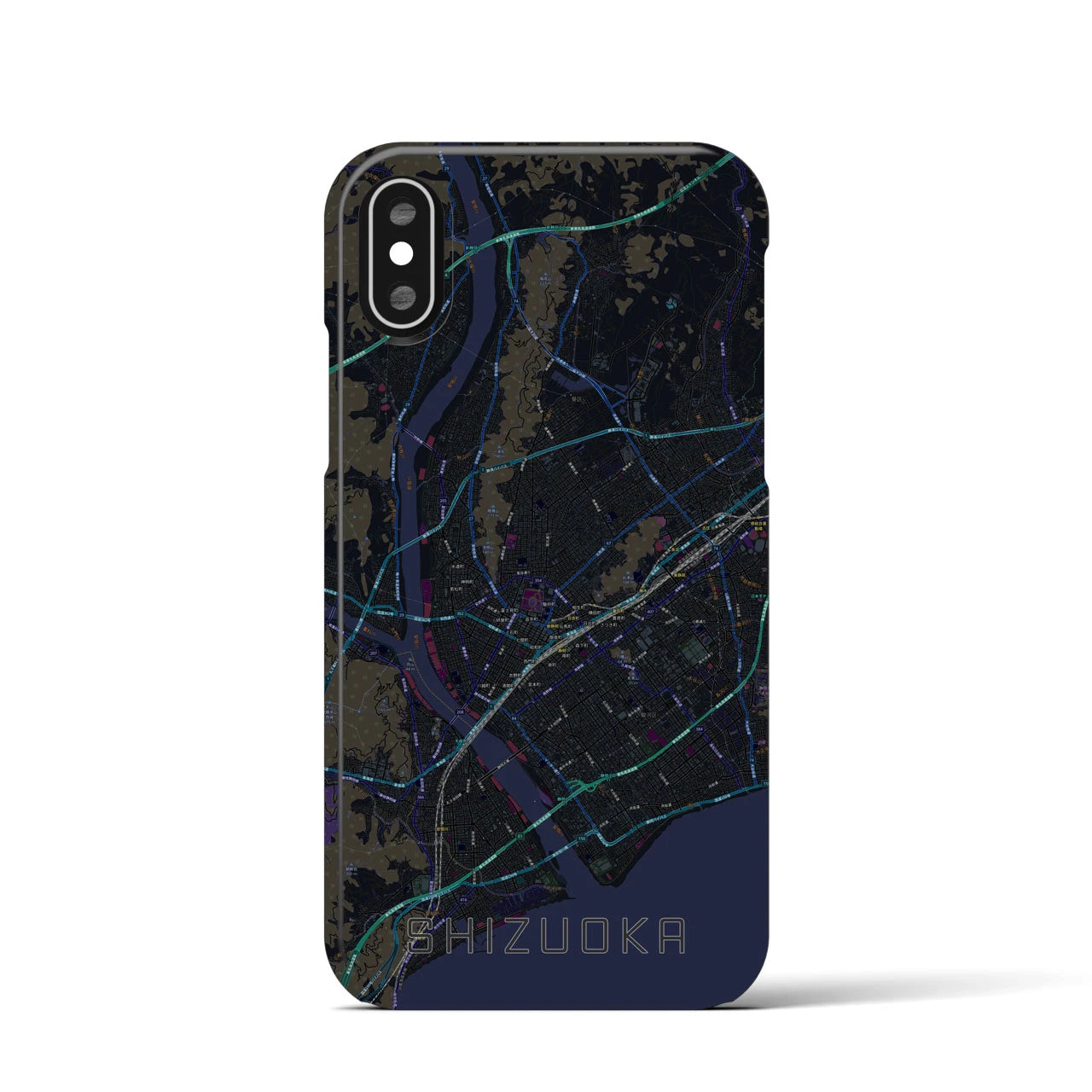 【静岡(静岡県)】地図柄iPhoneケース(バックカバータイプ)