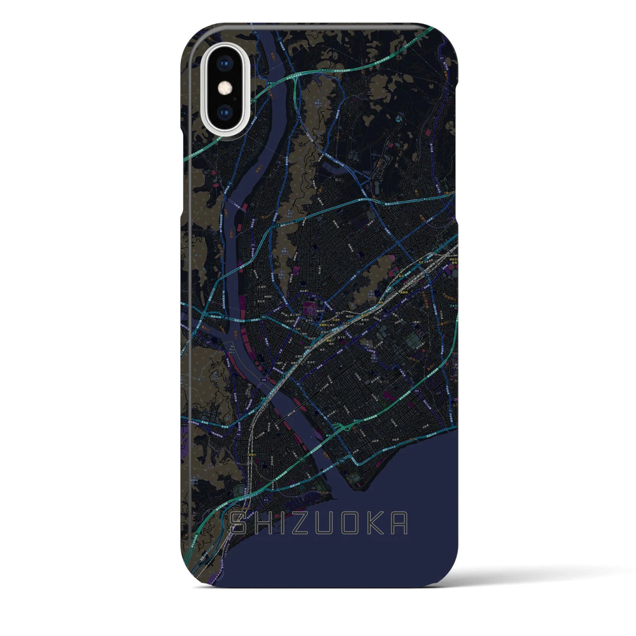 【静岡(静岡県)】地図柄iPhoneケース(バックカバータイプ)