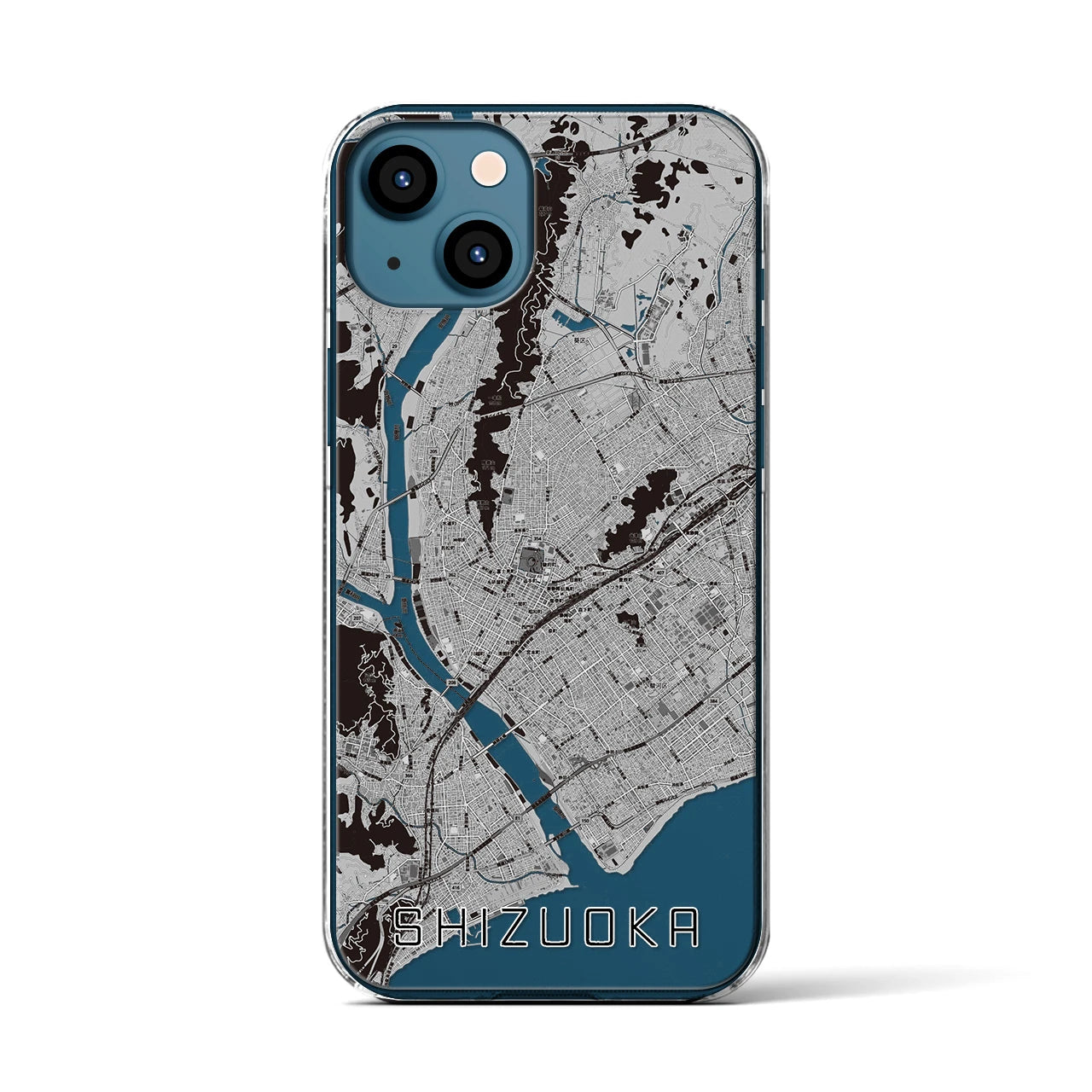 【静岡(静岡県)】地図柄iPhoneケース(クリアタイプ)