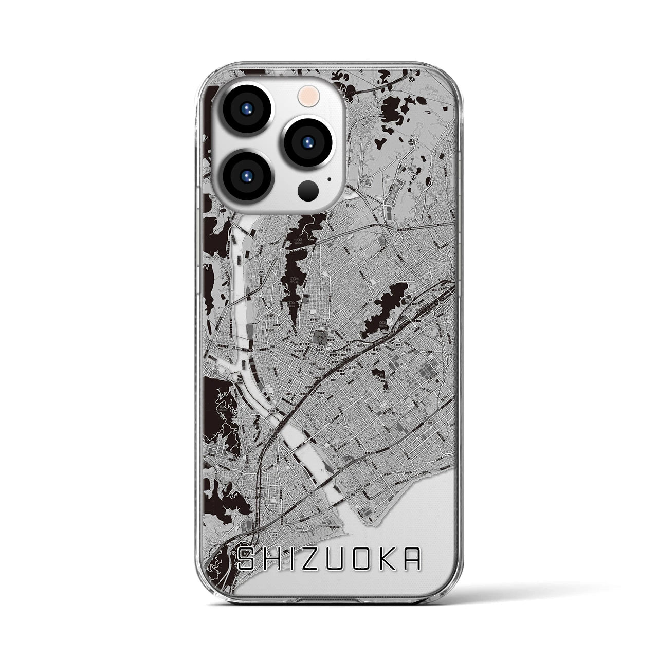 【静岡(静岡県)】地図柄iPhoneケース(クリアタイプ)