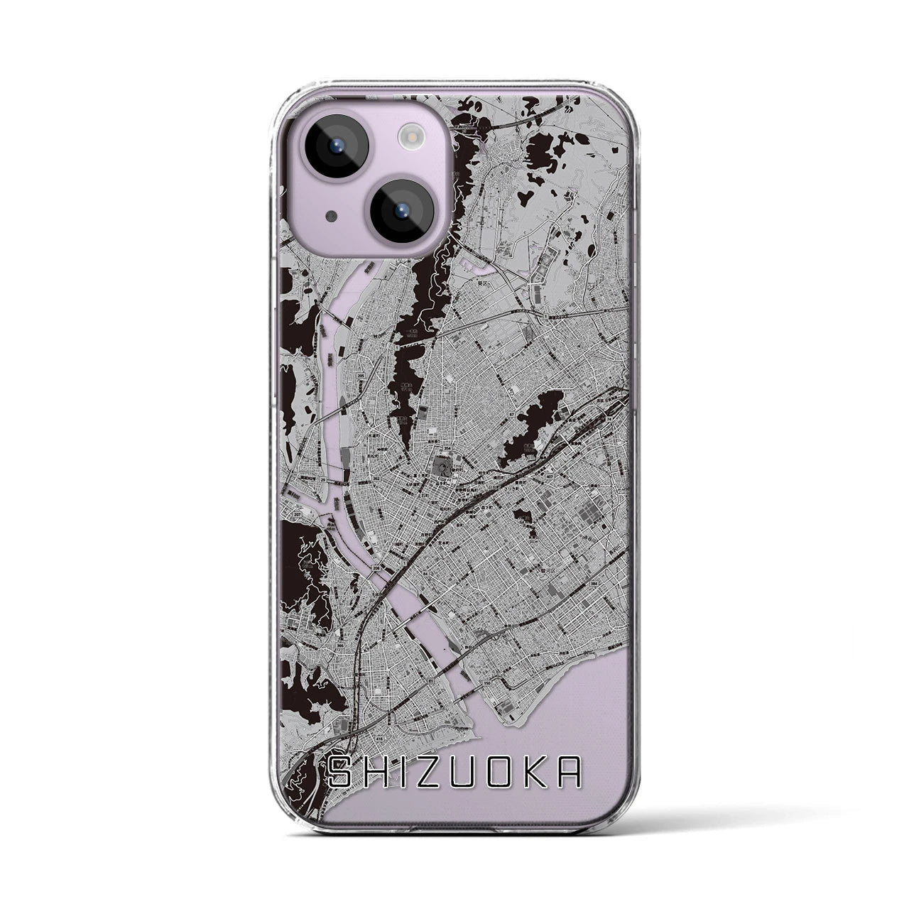 【静岡(静岡県)】地図柄iPhoneケース(クリアタイプ)