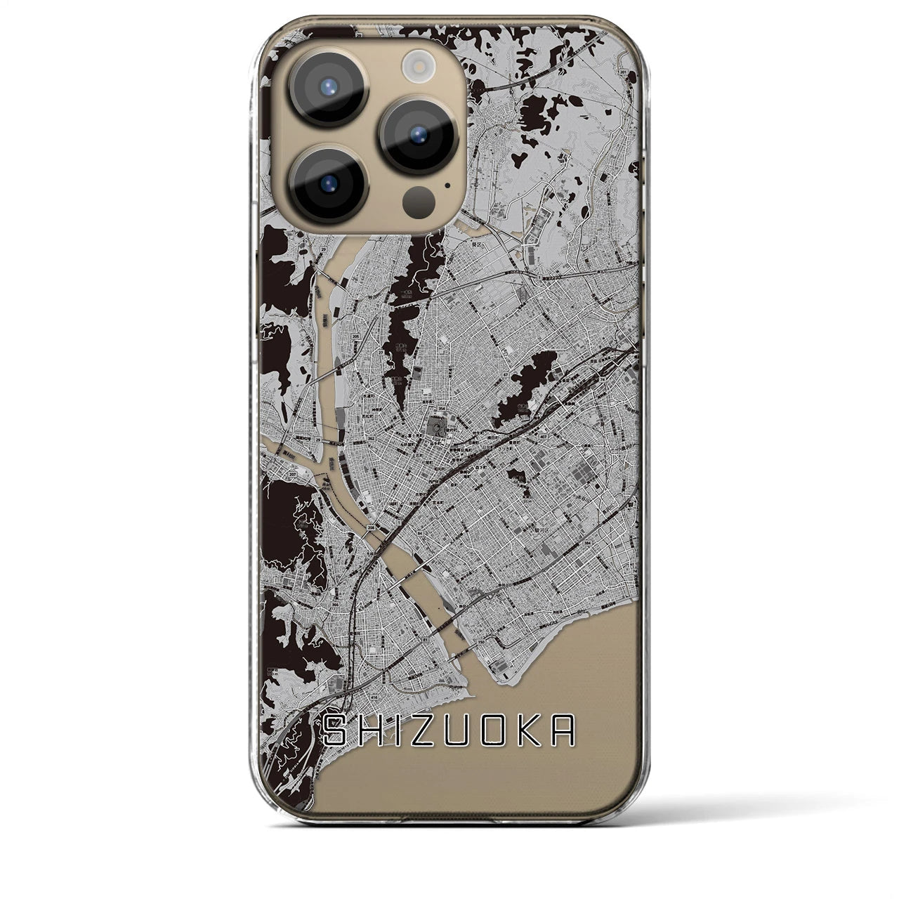 【静岡(静岡県)】地図柄iPhoneケース(クリアタイプ)