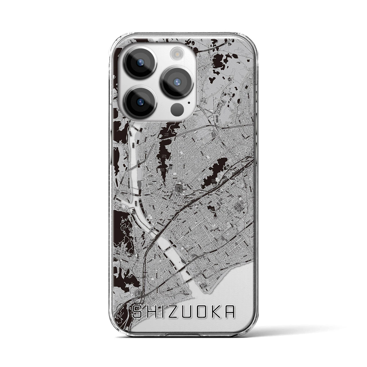 【静岡(静岡県)】地図柄iPhoneケース(クリアタイプ)