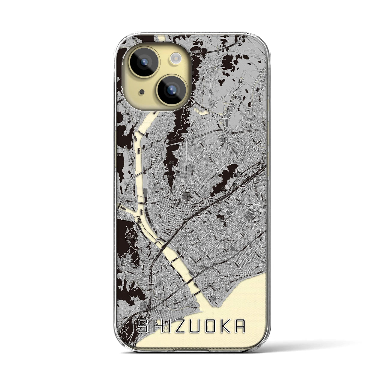 【静岡(静岡県)】地図柄iPhoneケース(クリアタイプ)