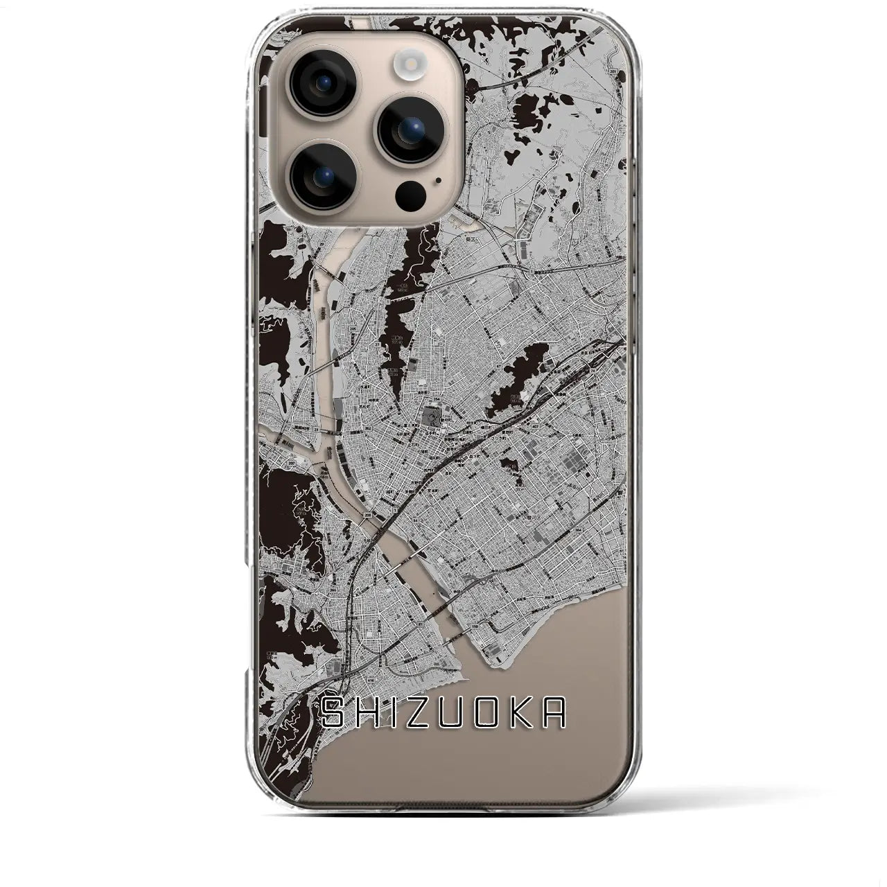 【静岡(静岡県)】地図柄iPhoneケース(クリアタイプ)