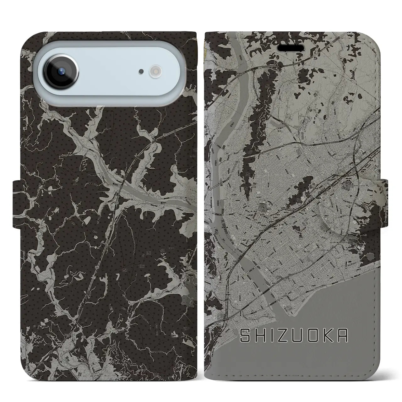 【静岡(静岡県)】地図柄iPhoneケース(手帳タイプ)