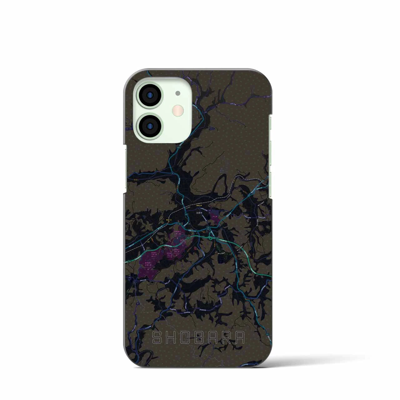 【庄原(広島県)】地図柄iPhoneケース(バックカバータイプ)
