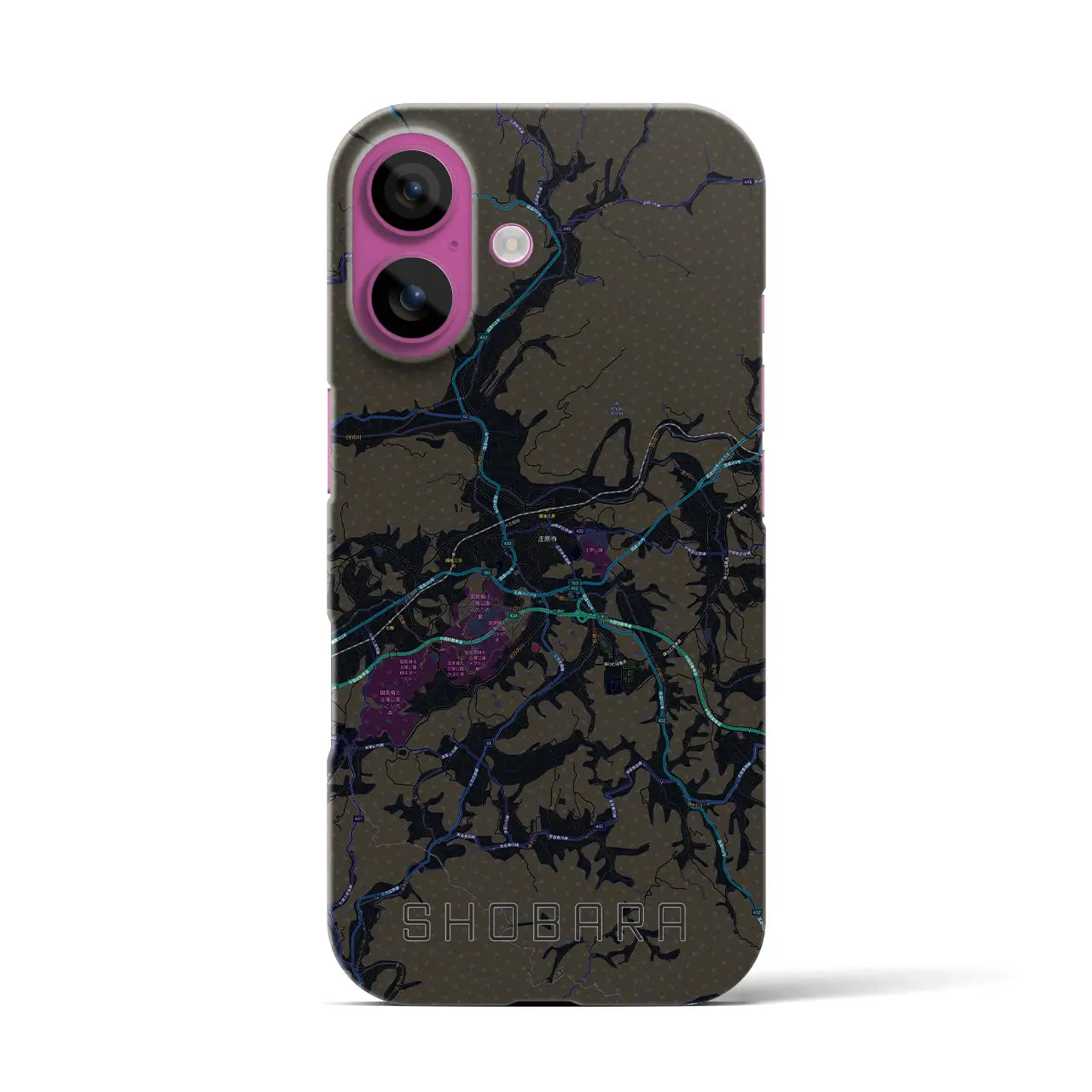 【庄原(広島県)】地図柄iPhoneケース(バックカバータイプ)