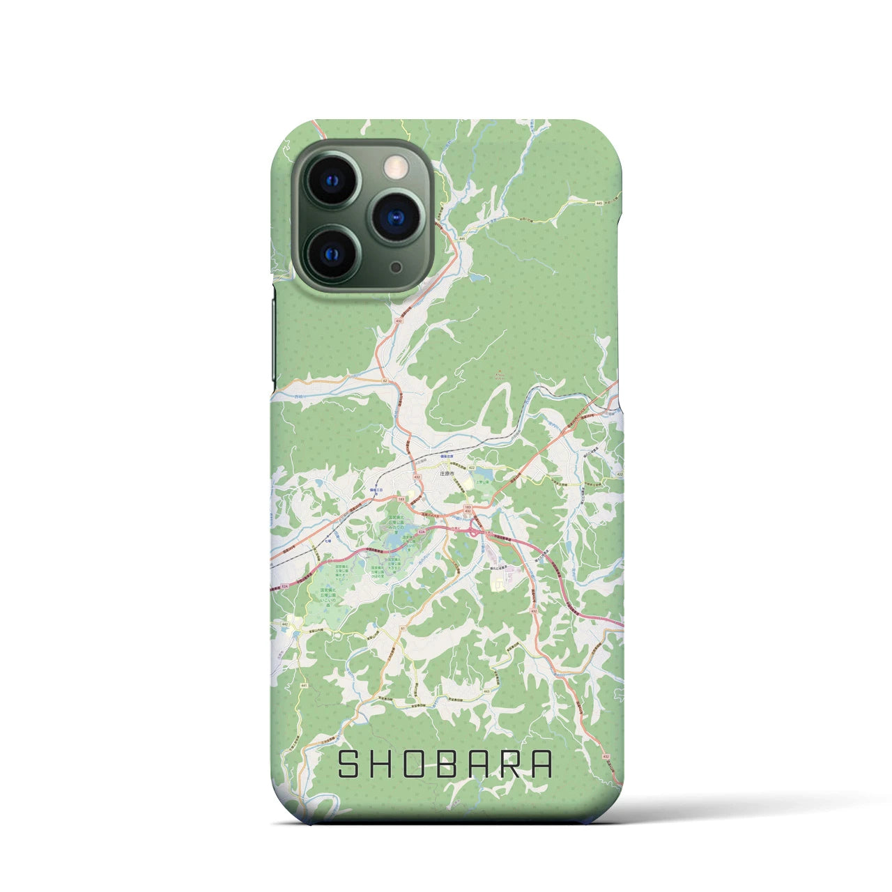 【庄原(広島県)】地図柄iPhoneケース(バックカバータイプ)