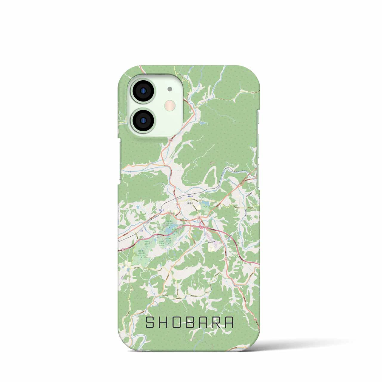 【庄原(広島県)】地図柄iPhoneケース(バックカバータイプ)