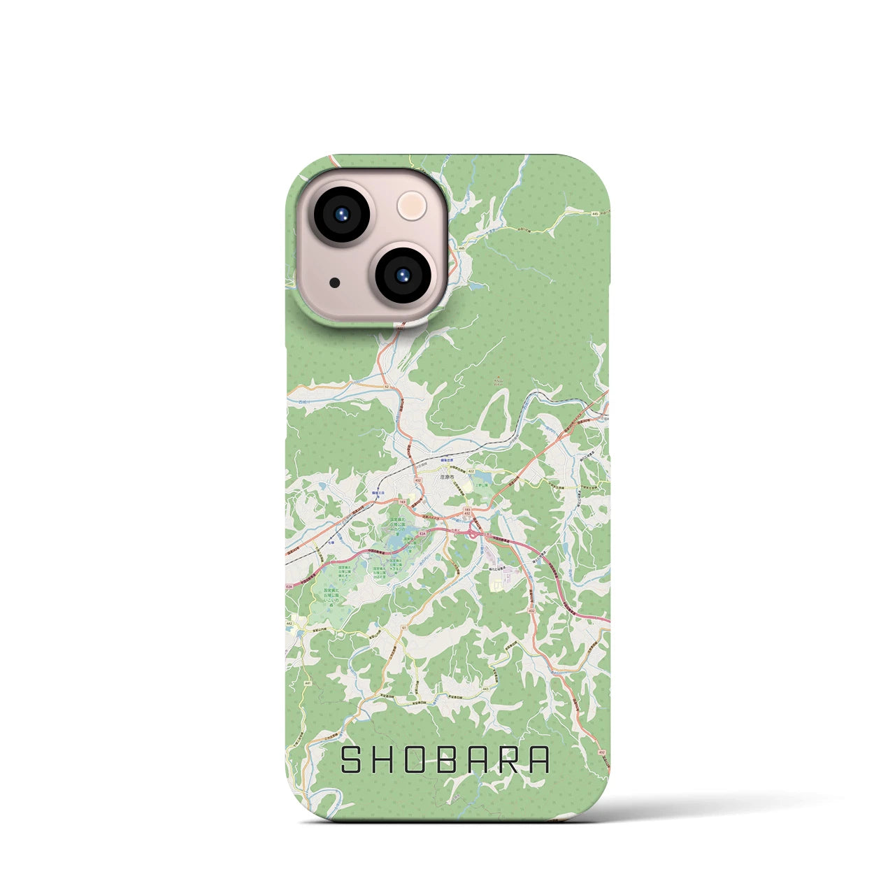 【庄原(広島県)】地図柄iPhoneケース(バックカバータイプ)